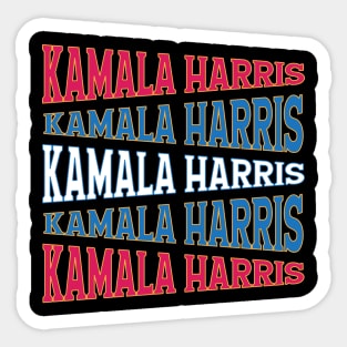 TEXT ART USA KAMALA HARRIS Sticker